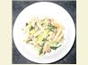 Penne Rigate With Prosciutto, and Snow Peas in a Truffled Cream. Recipe by Flavor VIsion