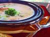 Ham & Swiss Soup. Recipe by Sorrie Lue