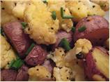 Roasted Potatoes and Cauliflower With Chives