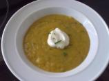 Pumpkin (Squash), Leek, Bean and Bacon Soup