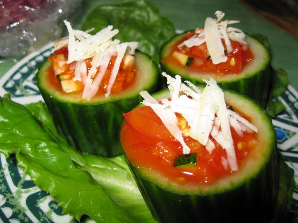 Garden Salad Cucumber Cups. Photo by threeovens