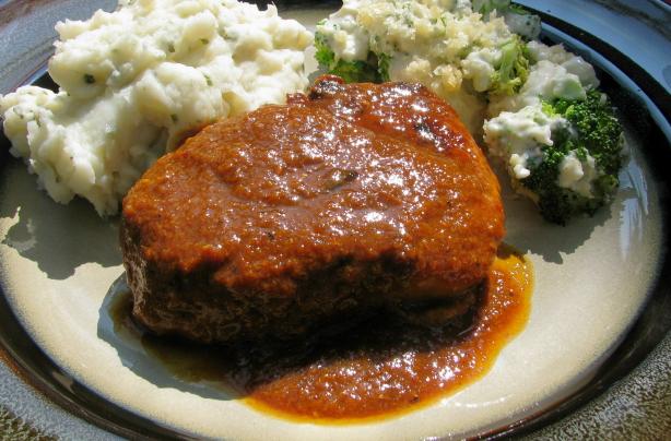 Pork Chops in  Orange Chile Sauce. Photo by lazyme