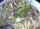 White Wine and Garlic Mushroom Cream Sauce. Photo by mary winecoff