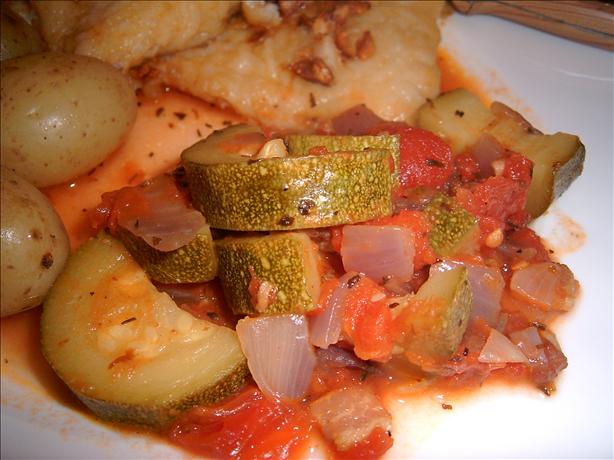 Italian Stewed Zucchini and Tomatoes. Photo by CulinaryQueen