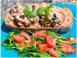 Tuna, Arugula and Feta Sandwich and Salad. Photo by Mme M