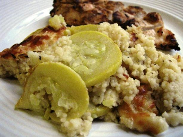 Baked Couscous With Summer Squash. Photo by loof