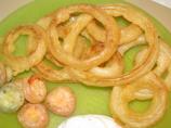 Beer-Batter Fried Jalapeno Strips, Onion Petals & Pickles