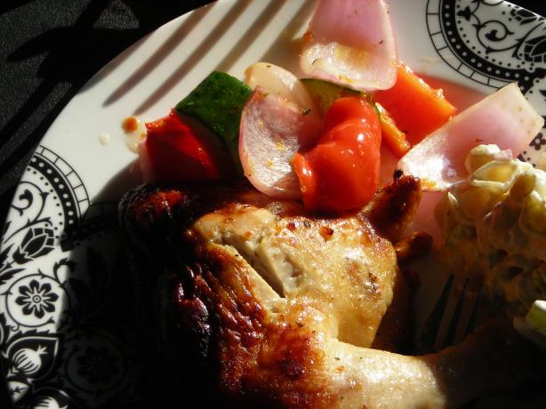 Grilled Chicken With Savory Summer Vegetables. Photo by *Alia*