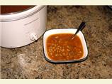 Tepary Bean and Turkey Bacon Soup for a 2.5 Quart Crock Pot