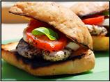 Grilled Chicken Sandwiches With Mozzarella, Tomato and Basil