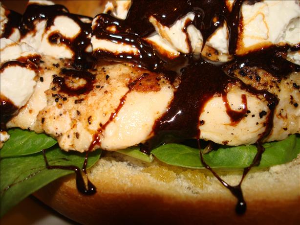 Balsamic-Glazed Chicken Sandwiches With Goat Cheese. Photo by Vicki in CT