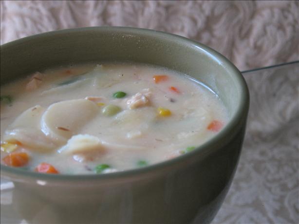 Almost Too-Easy Potato-Chicken-Cheese Soup. Photo by BeckyD in Tennessee