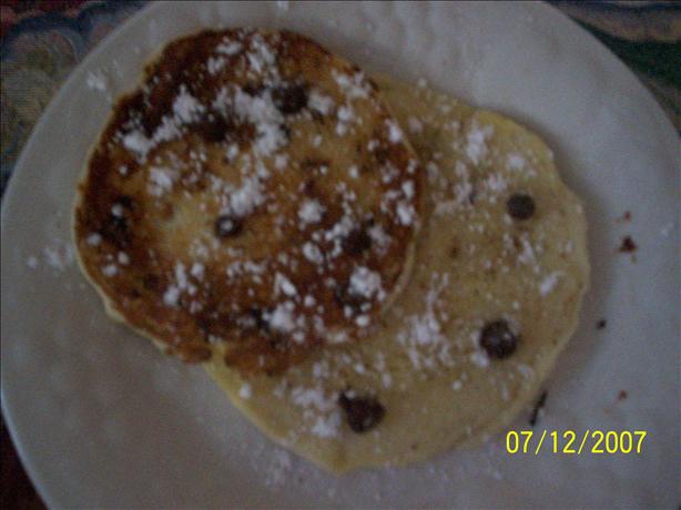 Bisquick Banana Pancakes (Chocolate Chips?!). Photo by Christineyy!