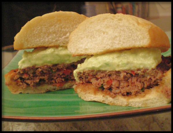 Peppered Burgers With Avocado. Photo by Sandi (From CA)