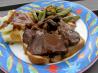 Old-Fashioned Hot Open-Faced Roast Beef Sandwich. Recipe by Stella Mae