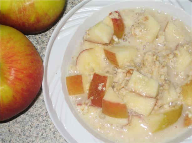 Instant Apple Oatmeal for One. Photo by brokenburner
