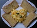 Cheesy Scrambled Eggs . . . Low Fat, Low Chol, Low Sugar. Photo by Pagan