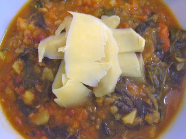 Lentil and Macaroni Soup. Photo by katew