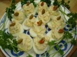 Cream Cheese  and Olive Deviled Eggs