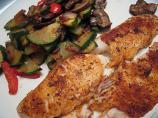 Spicy Tilapia With Mushrooms and Zucchini