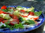Mozzarella Salad With Green Herb Dressing. Photo by French Tart