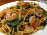 Tomato Fettuccine With Shrimp and Arugula. Recipe by Manami
