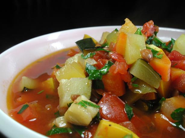 Brown Lentil and Vegetable Soup. Photo by Chef floWer
