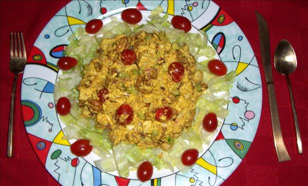 Curried Chicken Salad (Salad or Sandwich). Photo by twissis