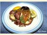 Triple Scallop Delight With Creamed Spinach. Recipe by Skipper/Sy