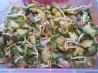 Cucumber, Bean Sprout and Red Onion Salad. Recipe by Leggy Peggy