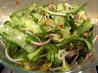 Cucumber, Bean Sprout and Red Onion Salad. Recipe by Leggy Peggy