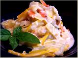 Zucchini " Pasta" With Basil Cream
