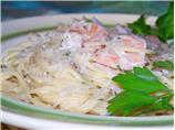 Spicy & Creamy Low Fat Shrimp Pasta