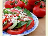 Vine Ripened Tomato, Sweet Onion and Basil Salad