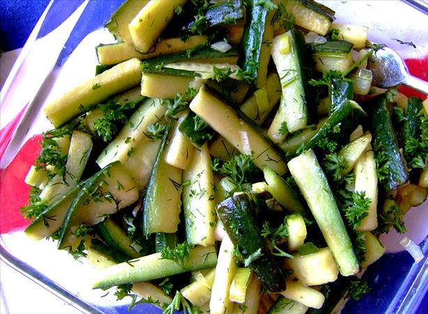 Julia Child's Baked Cucumbers With All Variations. Photo by Zurie