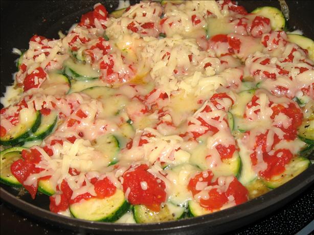 Zucchini & Onions With Mozzarella. Photo by Lori Mama