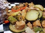 Grilled Italian Sausage Veggies in Foil