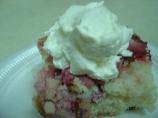 Easy Strawberry  Custard Cake. Photo by Linda's Busy Kitchen