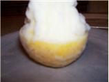 Frozen Lemon Sherbet in Lemon Shells