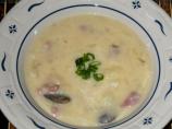 Cheesy Mashed Potato and Ham  Soup