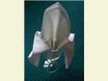 Serviette/Napkin Folding, Fleur De Lis in a Glass Version1.