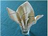 Serviette/Napkin Folding, Fleur De Lis in a Glass Version2. Recipe by kiwidutch