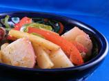 Baby Potatoes and Sweet Peppers in Tomato-Dill Butter