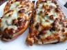 Hamburger-Mushroom Bread Pizza