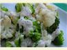 Microwave Broccoli and Cauliflower With Mustard Sauce