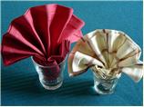 Serviette/Napkin Folding, Simple Fan Variation 2