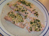 Salmon With Basil Champagne Cream Sauce. Recipe by Nyteglori