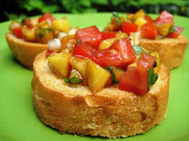 Fruity (Peachy) Bruschetta. Photo by gailanng