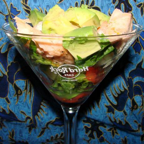 Salmon Martini for 2 (Salad in a Glass). Photo by Boomette