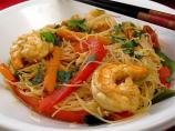 Stir-Fry Prawns / Shrimps With Vegetables and Fresh Thai Noodles